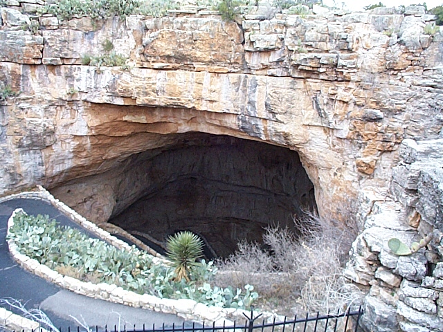 The mouth of Carlsbad Cavern