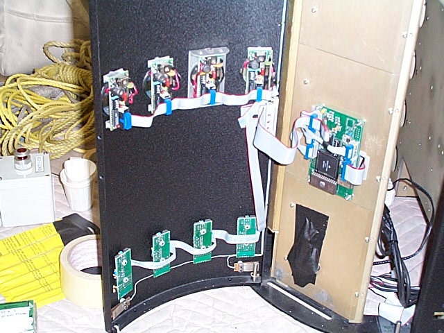 Sonar boards (upper left), IR boards (lower left) and an MSP board (right)