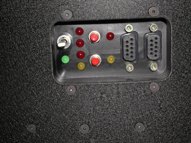 Base power switch, indicator LED's, serial port and joystick port
